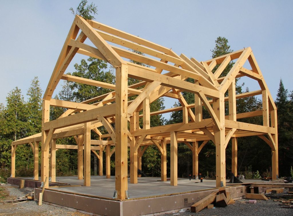  J G Hale Construction still builds home using traditional timber framing methods, which allows us to see how real timber beams are used.