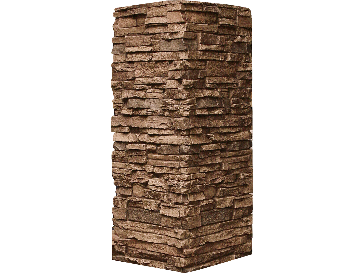 Colorado Dry Stack Stone Column Wrap - Sierra Brown
