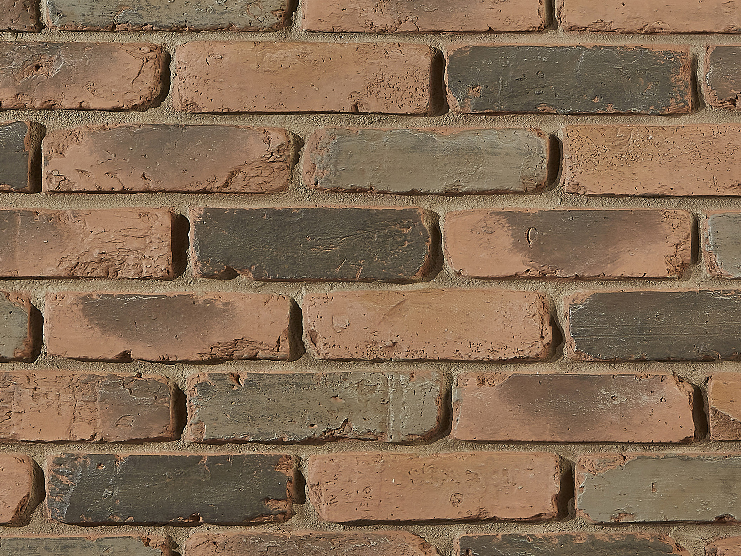 A faux brick panel made from high-density polyurethane