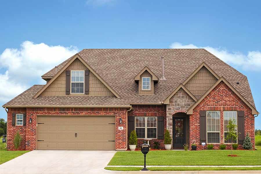 Brick exterior siding on a home