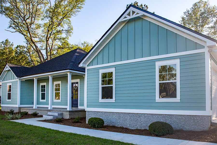 Vinyl exterior siding on a home