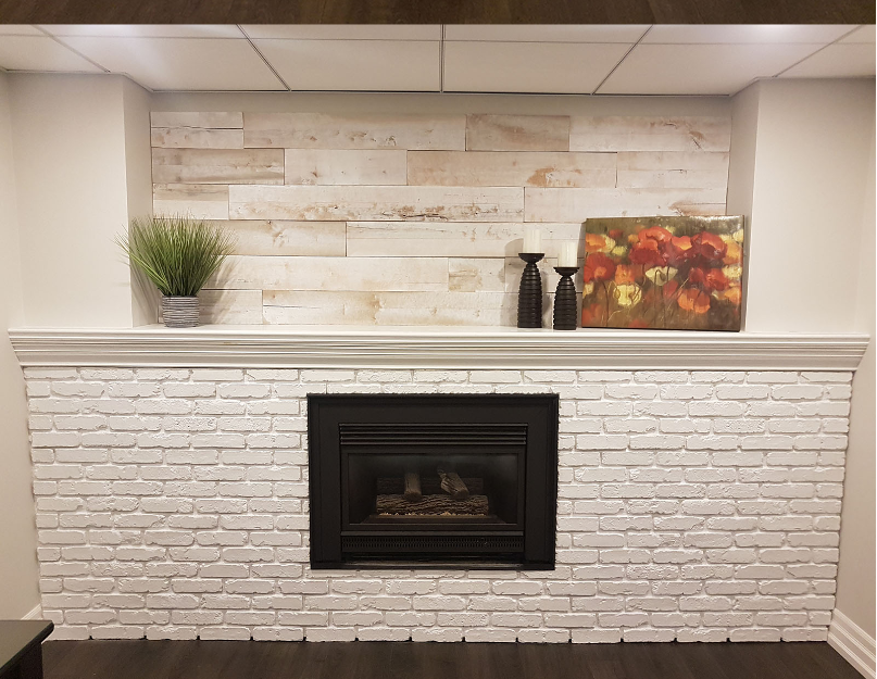 Homeowner after photo using Old Chicago Faux Brick Wall Panels