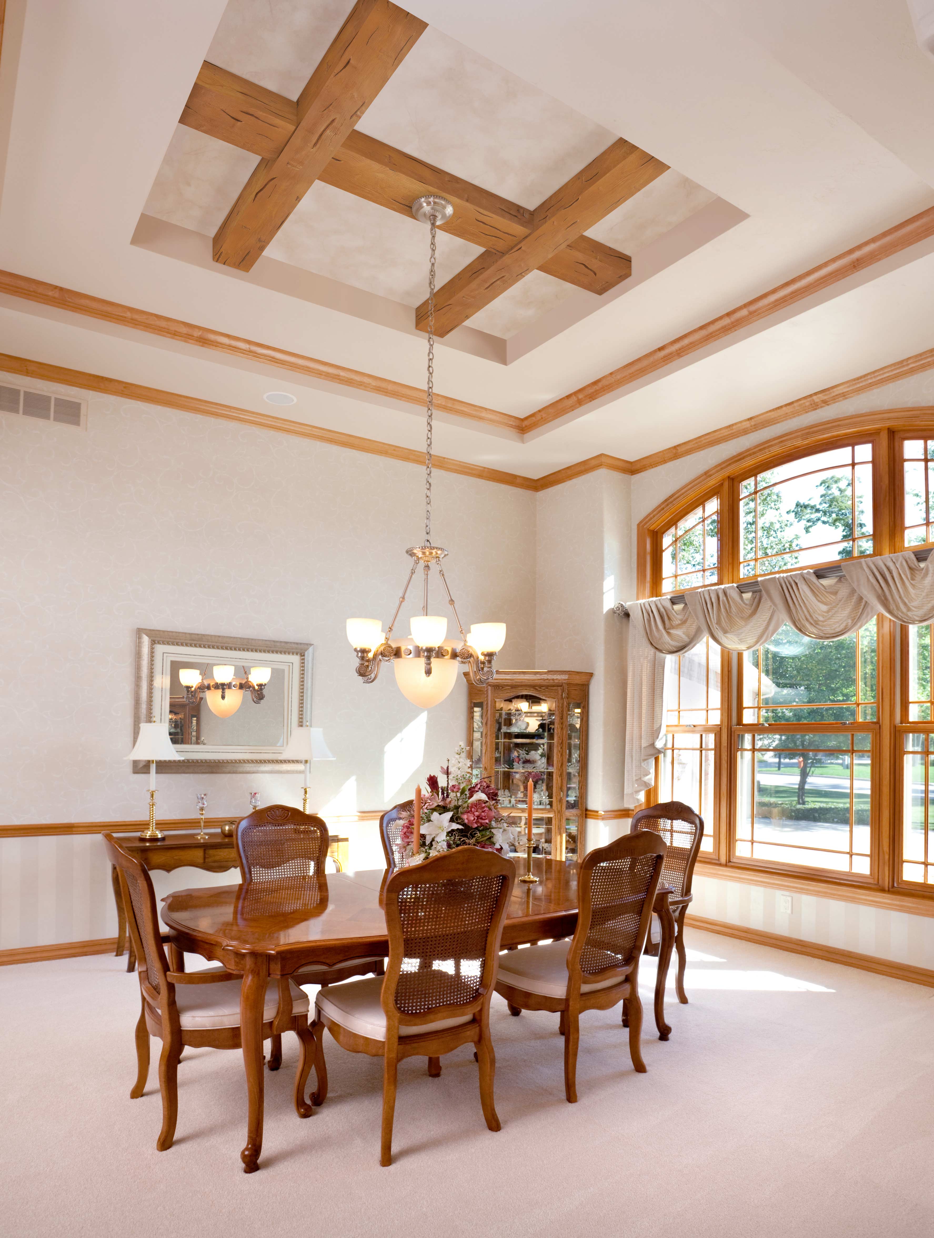 Hand Hewn Faux Wood Beams in Cinnamon