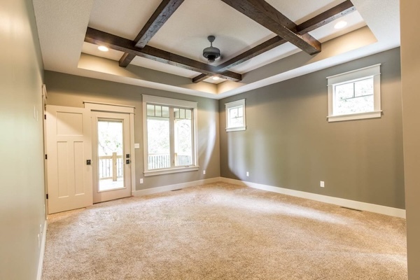 Beachwood Faux Wood Beams in Caramel in coffered ceiling design