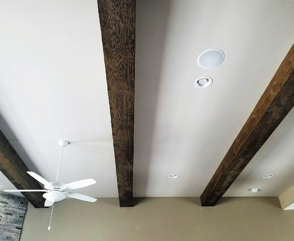 Barron Designs Faux Wood Beams on a ceiling