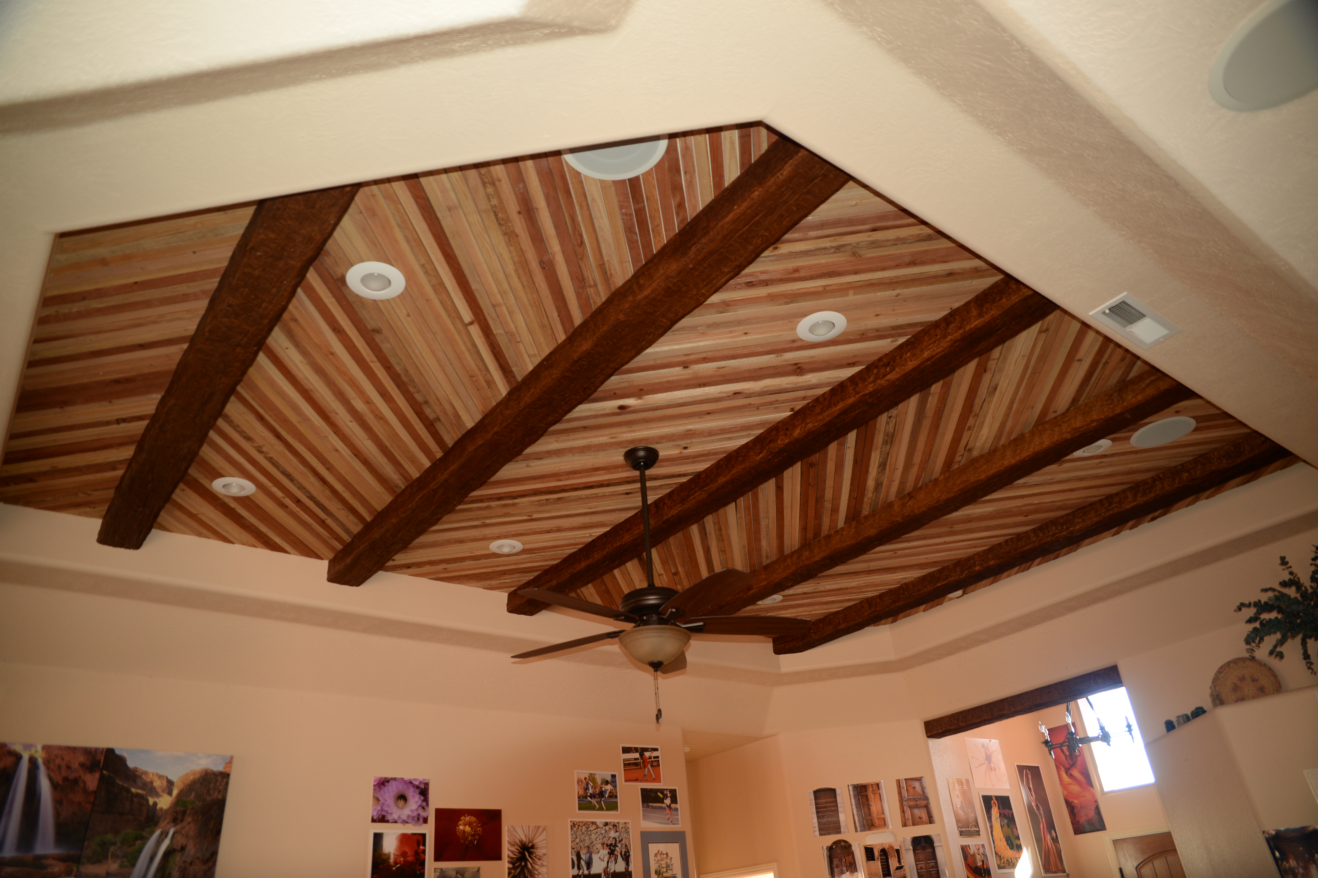 Easy to install wood style beams made from polyurethane.