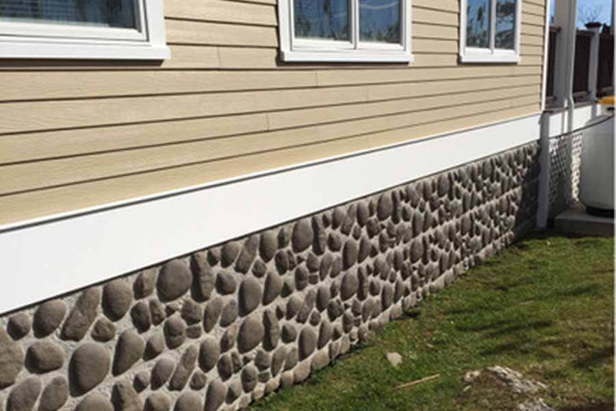 Novik faux river rock exterior wall siding panels