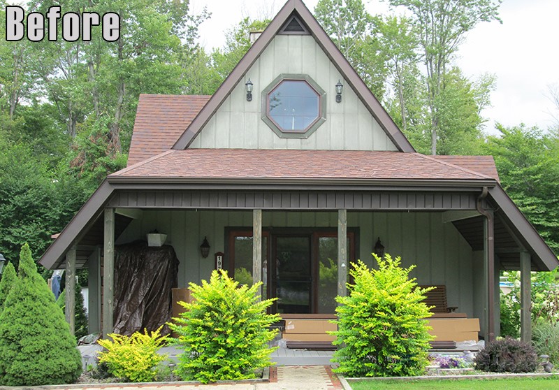 Houses like this one always look nicer with faux stone facelifts.