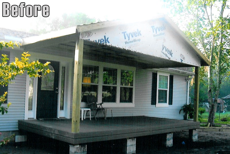 A porch without decorative columns can look bare and unappealing.