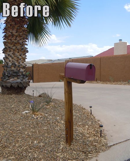 Outdoor Columns are a great way to spruce up mailboxes like this one.