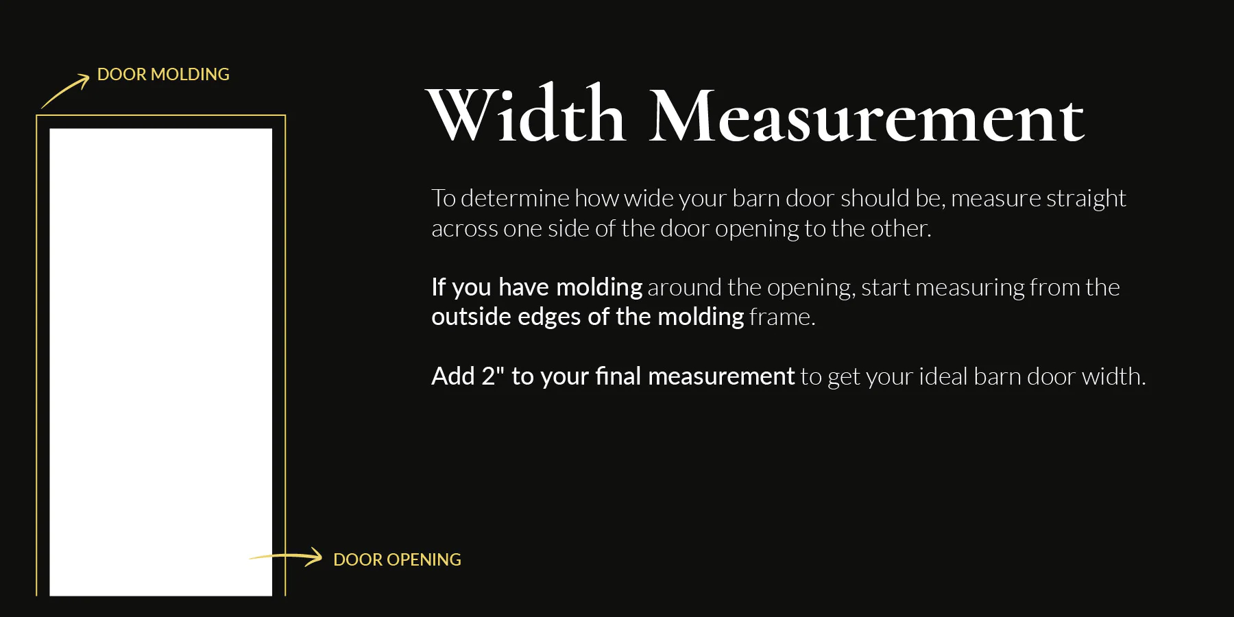 Learning how to measure the width of a sliding barn door in your home
