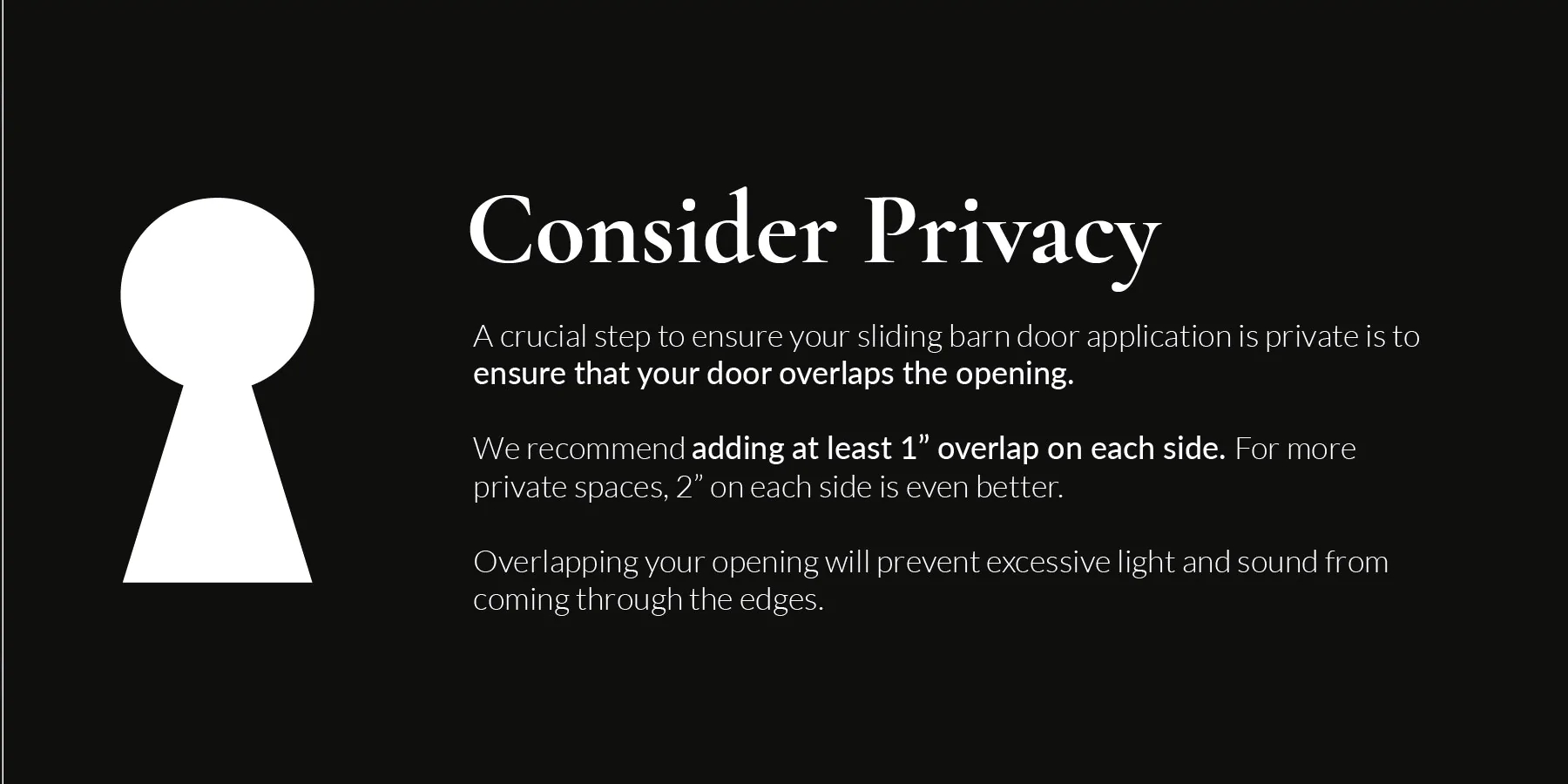 Privacy considerations & recommendations for a residential sliding barn door Privacy considerations & recommendations for a residential sliding barn door