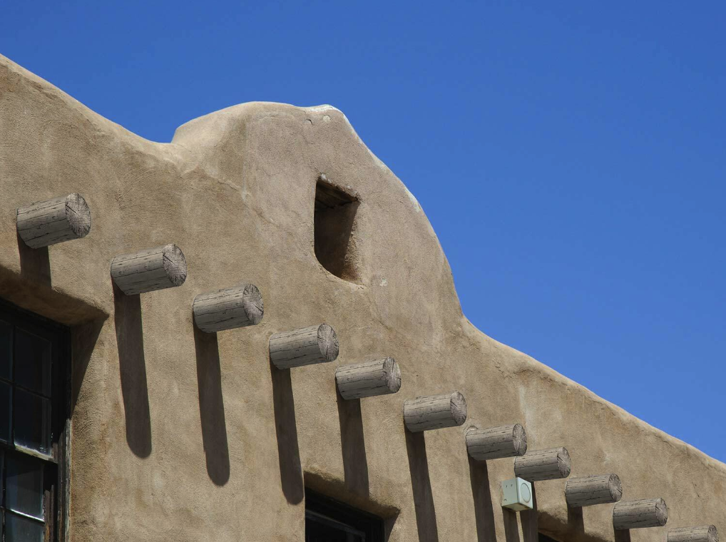 Faux wood viga tails add distinction to the exterior of a Southwestern-style home.