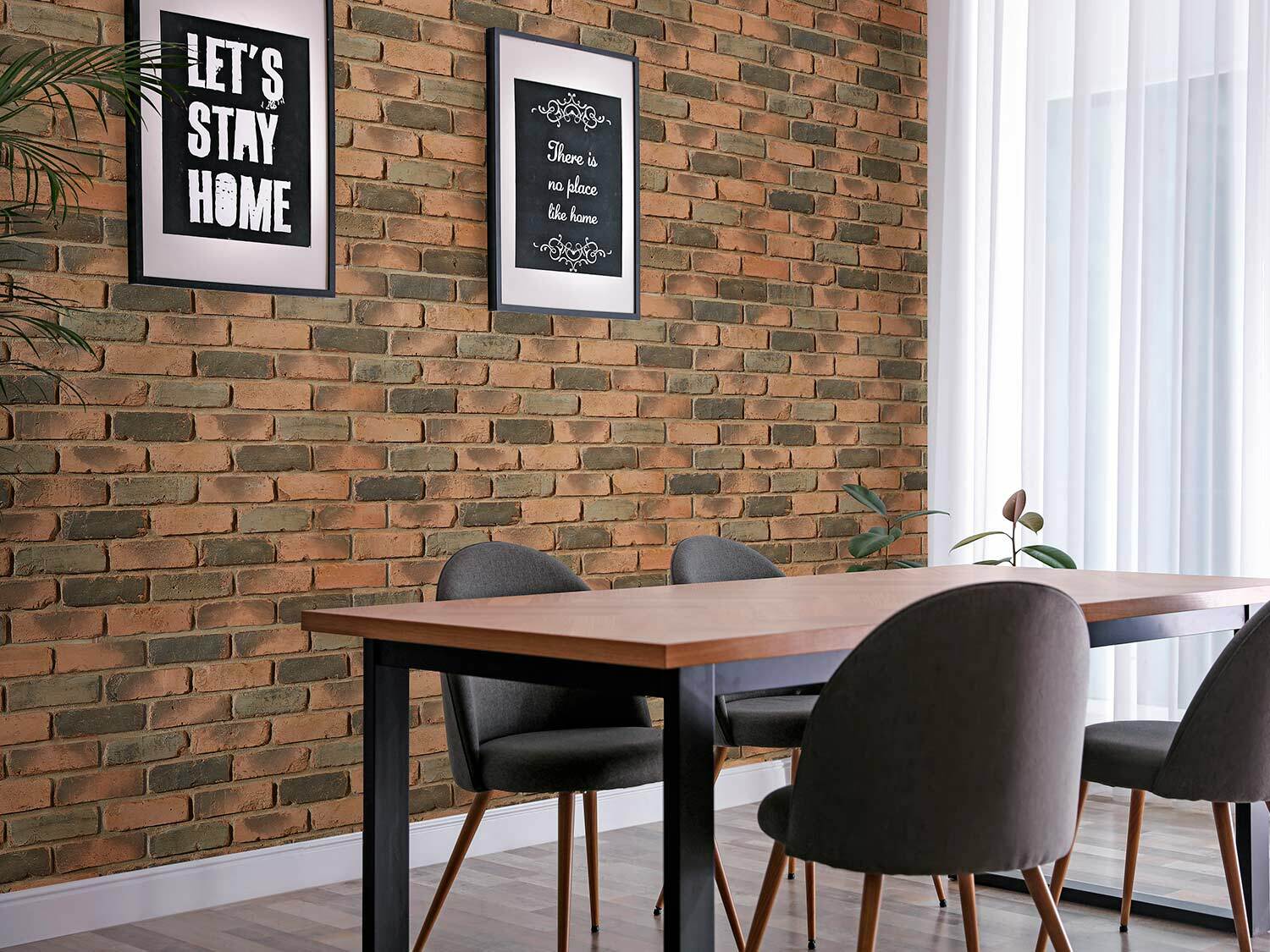Merlot Old Chicago Faux Brick Wall Panel creating an industrial aesthetic in a commercial space