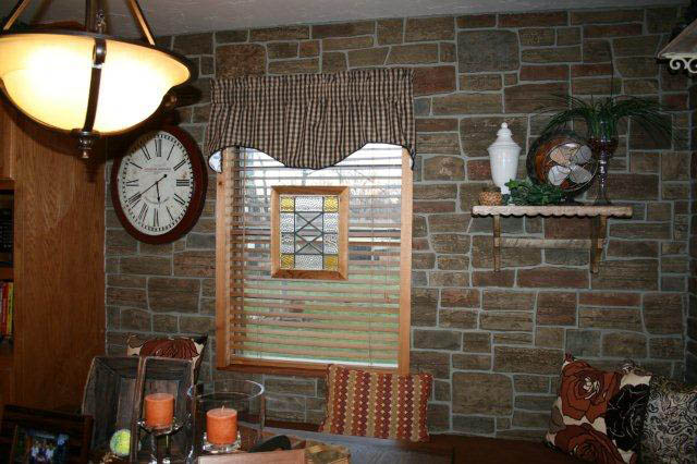 The finished product! A stunning old world-style kitchen is recreated