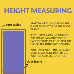 Measuring for interior barn door height