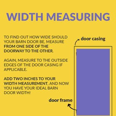 Measuring for interior barn door width