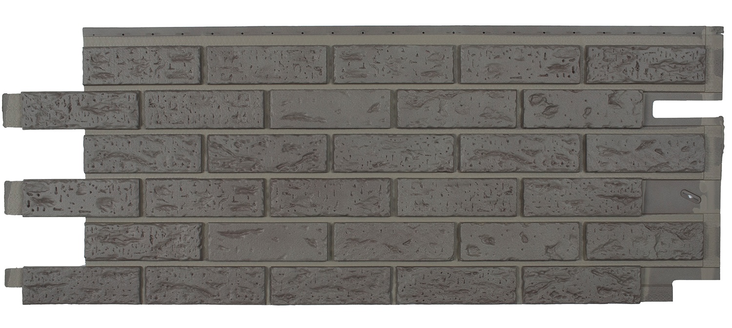 NovikBrick Faux Brick Siding in Gray Black Blend