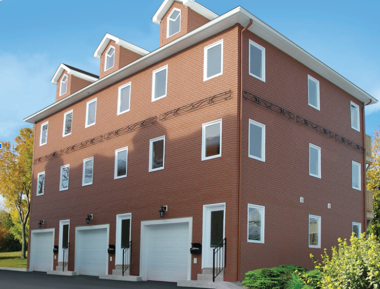 NovikBrick HL Faux Brick Siding in Old Red Blend