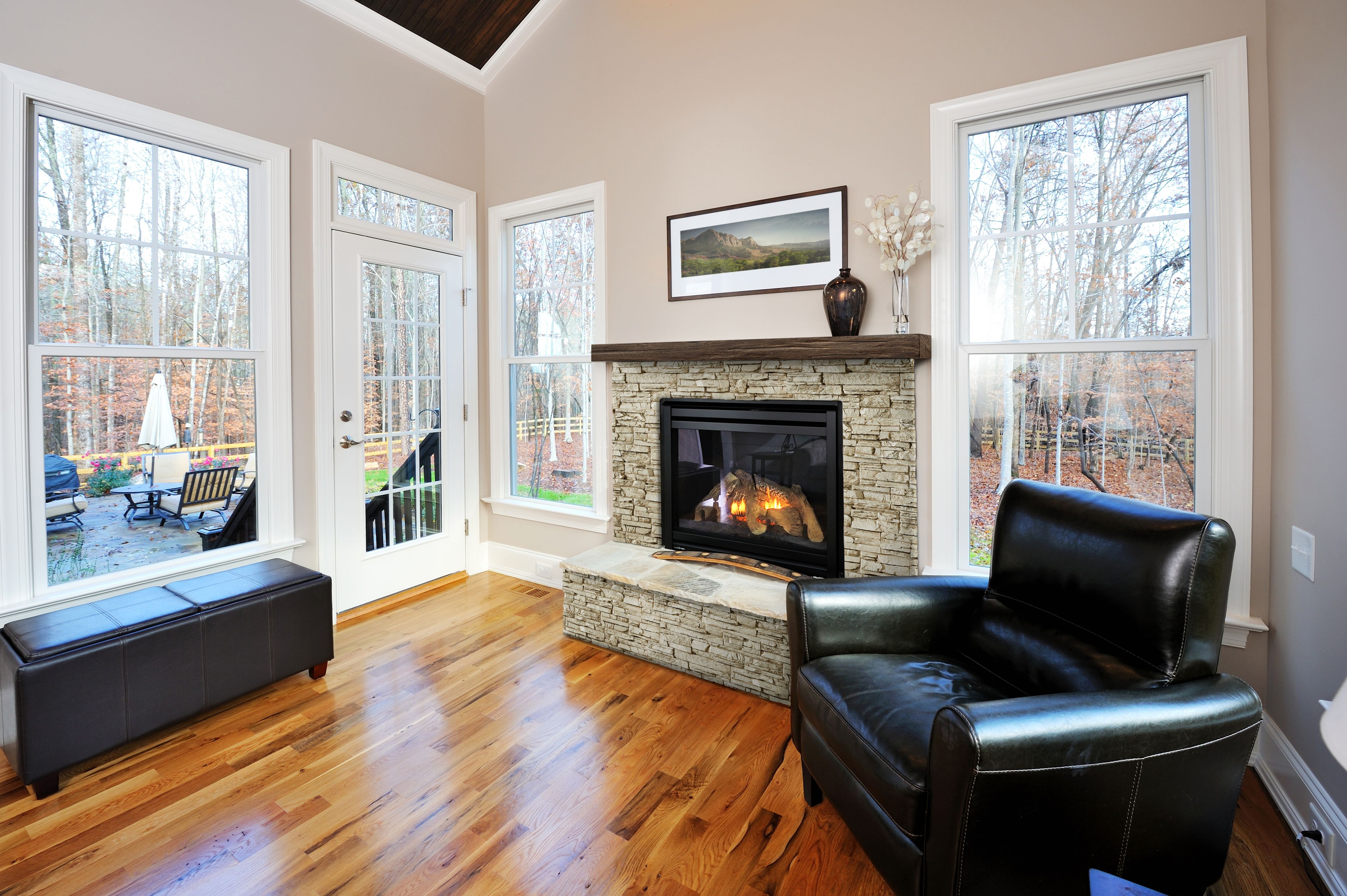 Faux Stone Fireplace