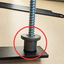 NOTE: if you have a long track with more than 4 (four) holes, you must add a 1/8 NOTE: if you have a long track with more than 4 (four) holes, you must add a 1/8