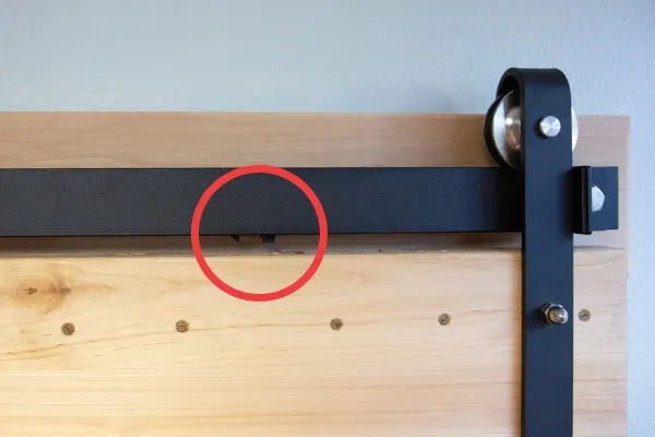 Mount the door to the rail and move it to the end of the track and localize the Soft Stop actuator. Mount the door to the rail and move it to the end of the track and localize the Soft Stop actuator.